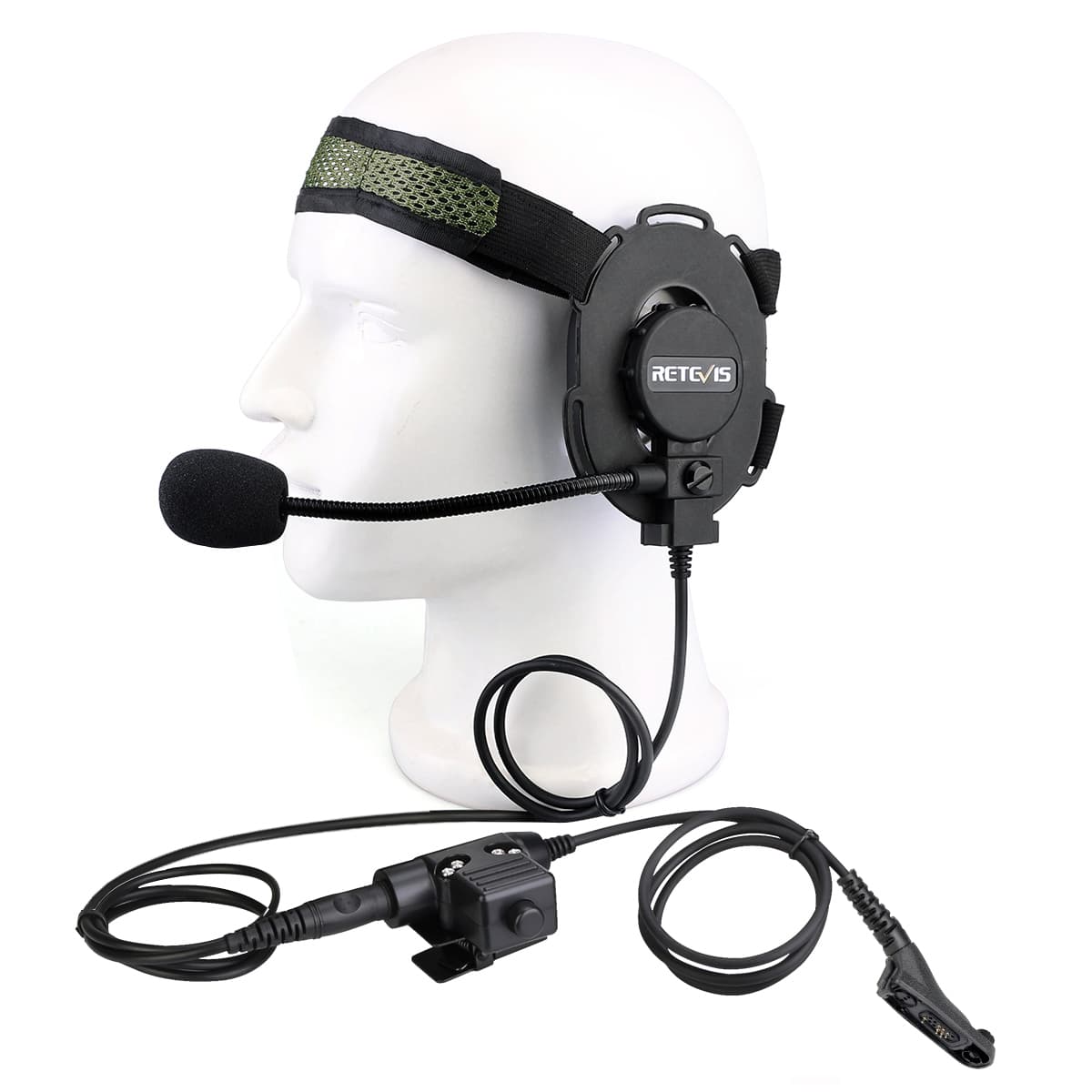 Headband Style Headset for Hard Hat