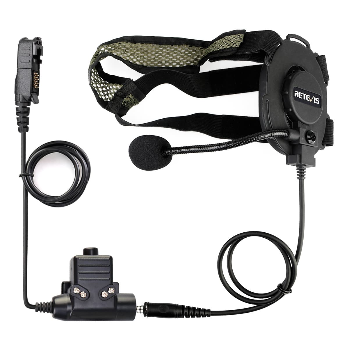 Single Speaker Headset for Portable Radio