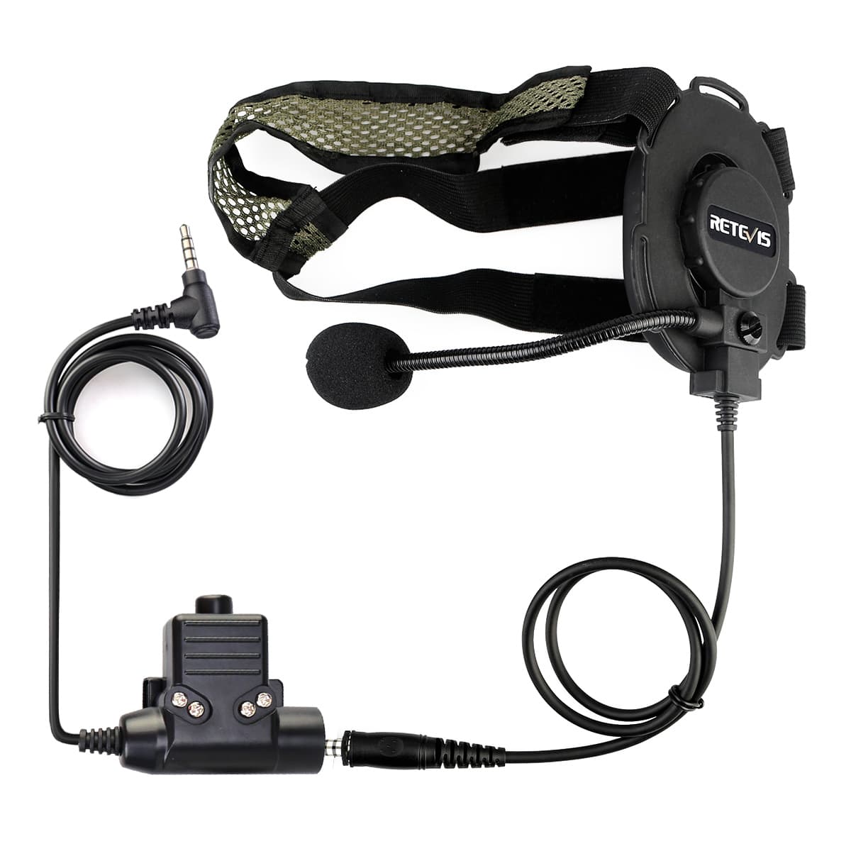 Single Speaker Headset for Portable Radio