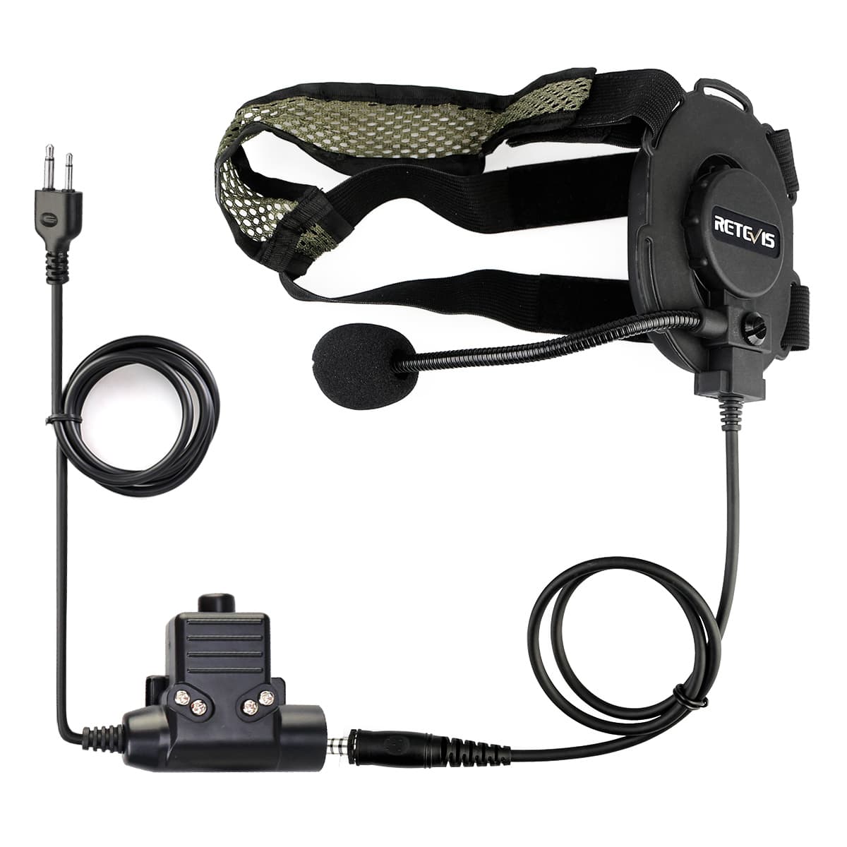 Single Speaker Headset for Portable Radio