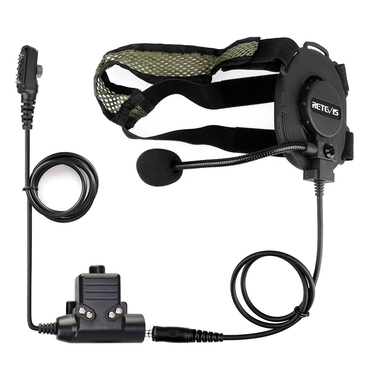 Single Speaker Headset for Portable Radio