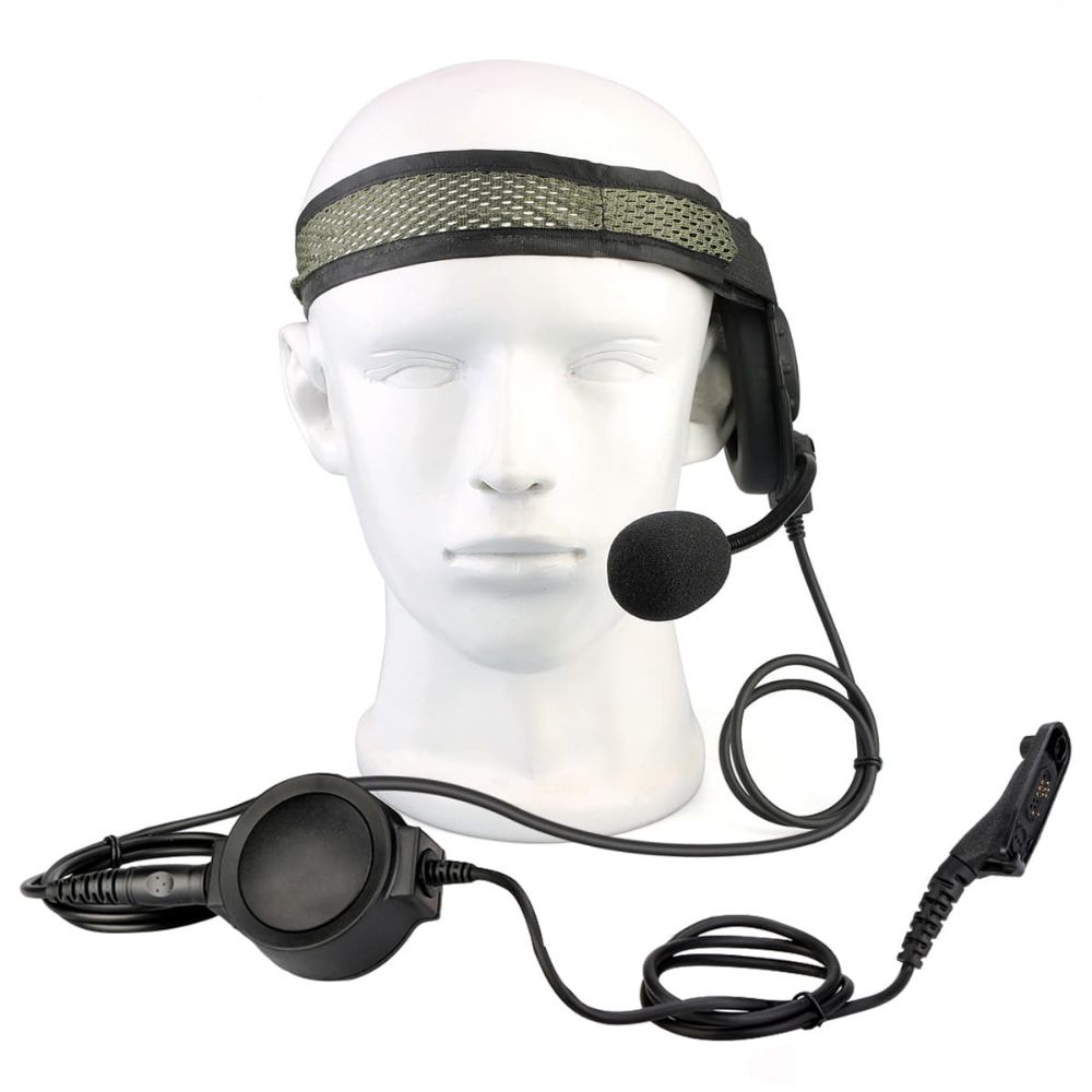 Tactical Single Earmuff Headset Big PTT for Motorola XiR P8268