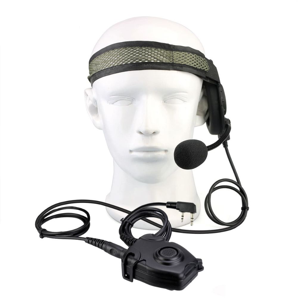 2Pin Tactical Single Earmuff Headset PELTOR PTT for Kenwood Radio