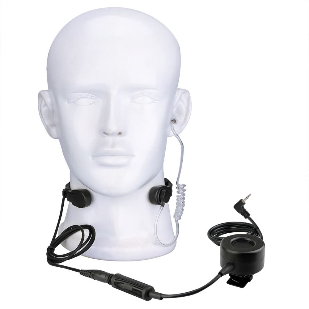 Motorola T6200 Tactical Throat Mic Stretchable Coiled TCI PTT