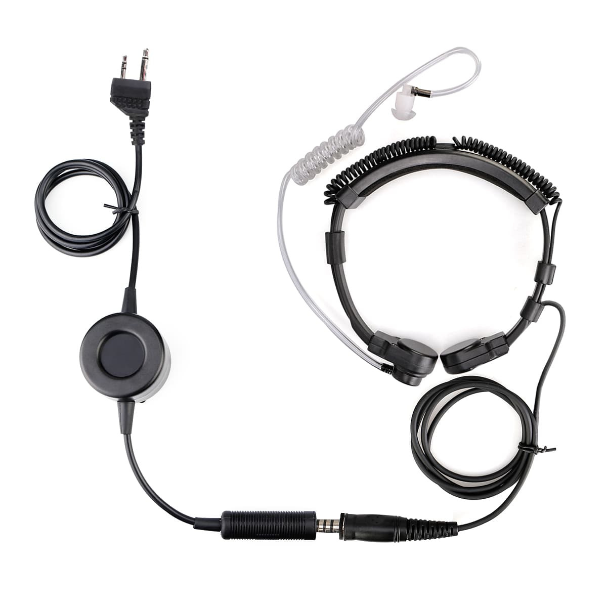 Stretchable Tactical Throat Mic TCI PTT for Midland Radio