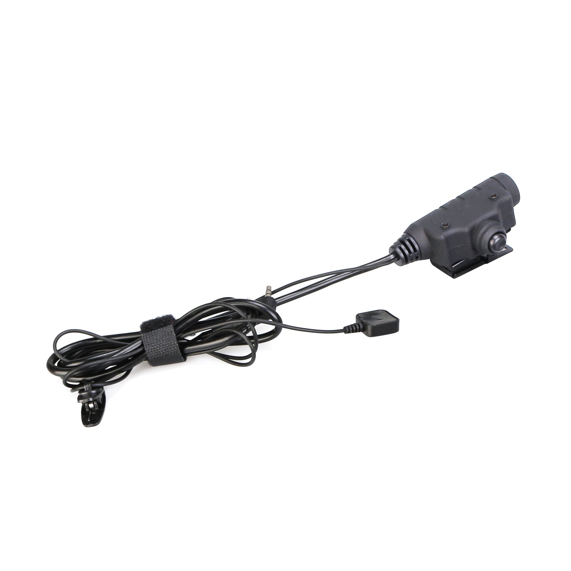 2-Wire Tactical Adjustable Throat Mic Finger PTT for Kenwood Radio