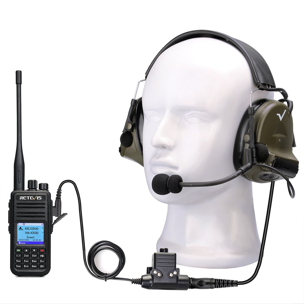 Retevis EHK007 Tactical Electronic Hearing Protector Headset