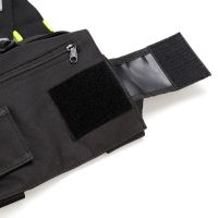 Universal Black Radio Chest Pack with Fluorescent Bar