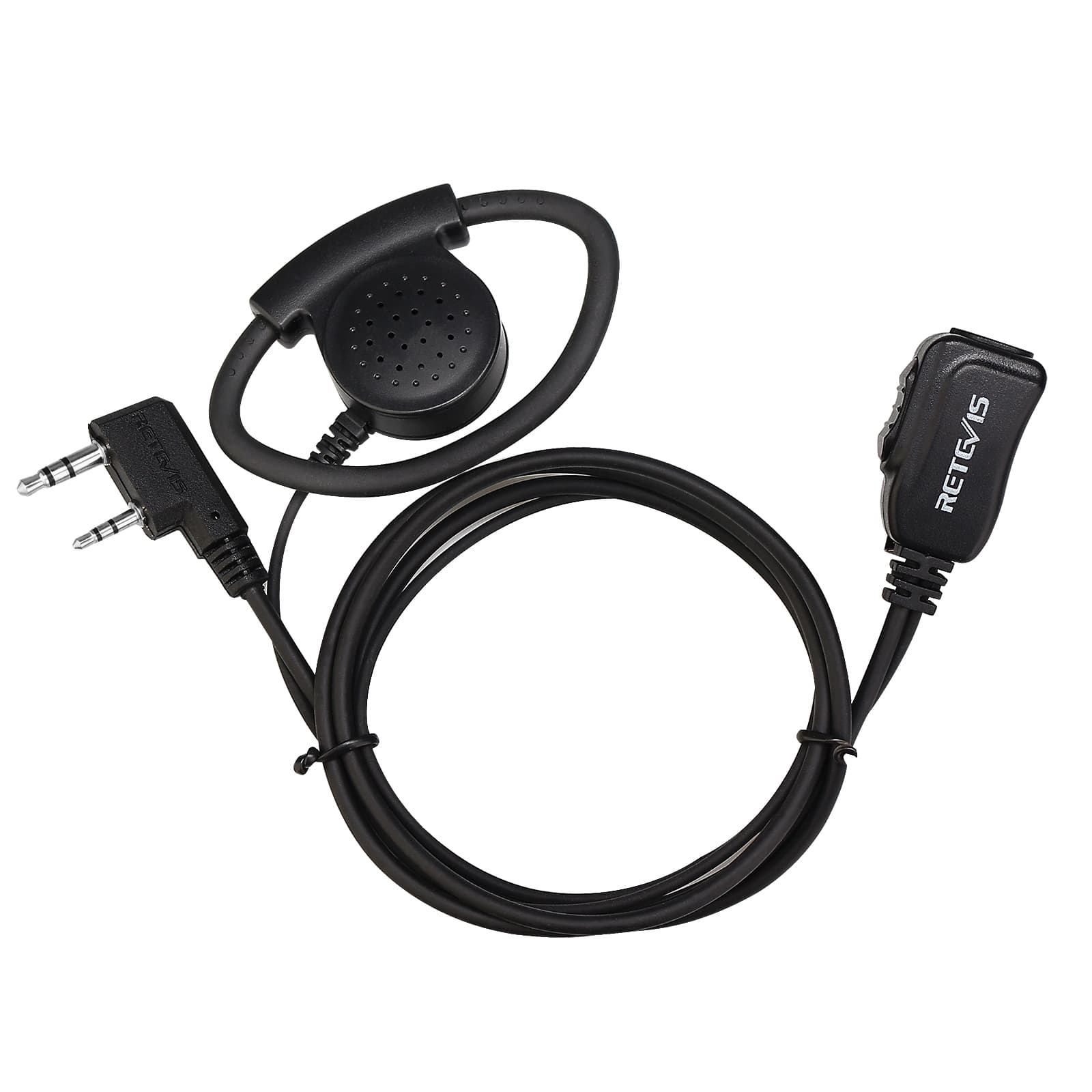 Retevis EEK012 2Pin Adjustable D-Shape Earpiece for Kenwood Radio