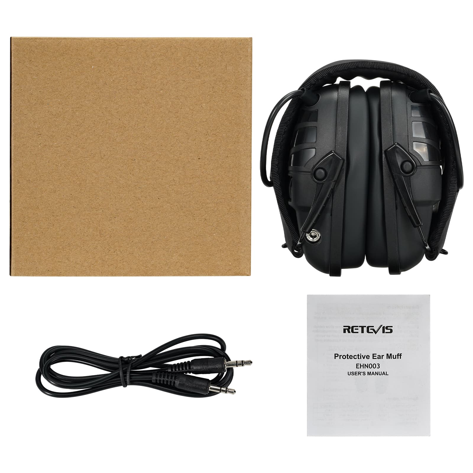 Retevis EHN003 Pakcage includes shooting hearing protection headset