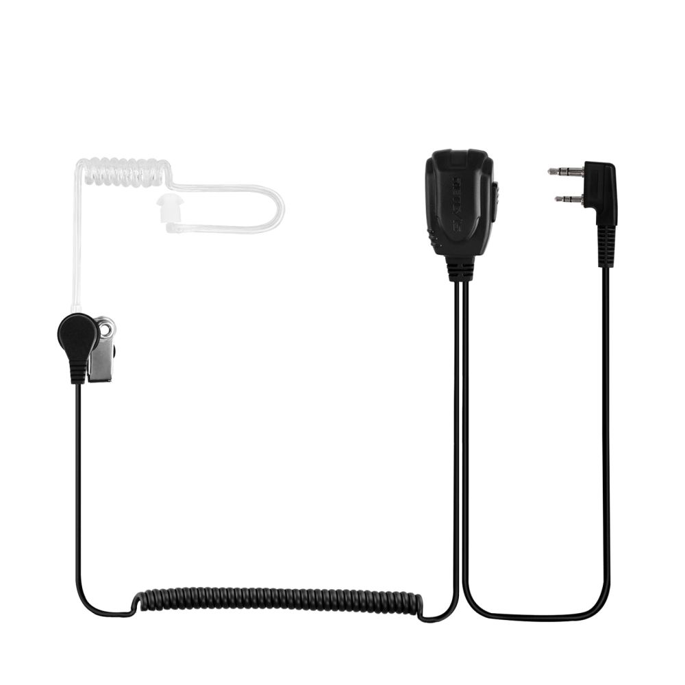 EAK005 Coiled Top Cable Covert Acoustic Tube Earpiece