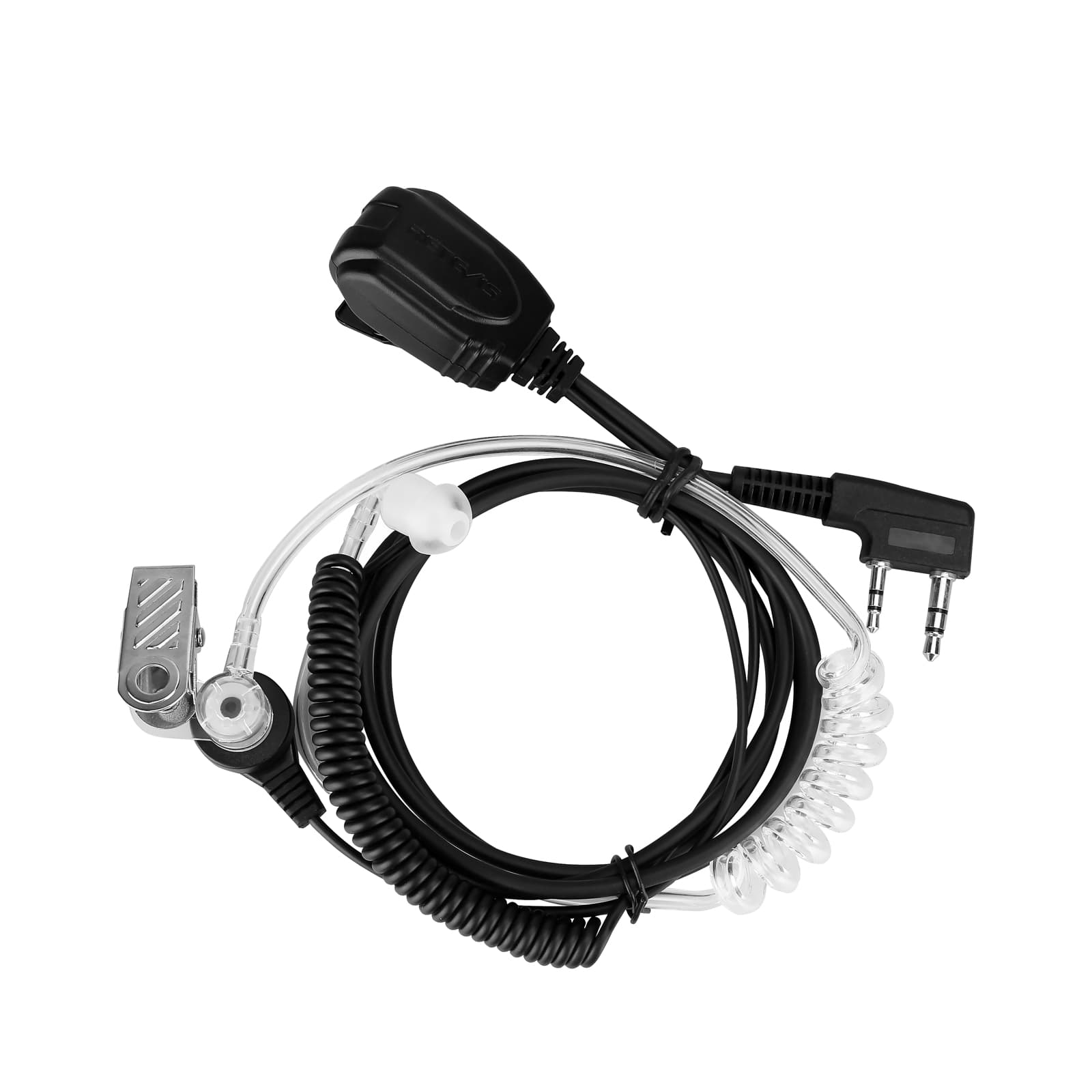 Retevis EAK005 Surveillance Earpiece with Coiled Top Cable