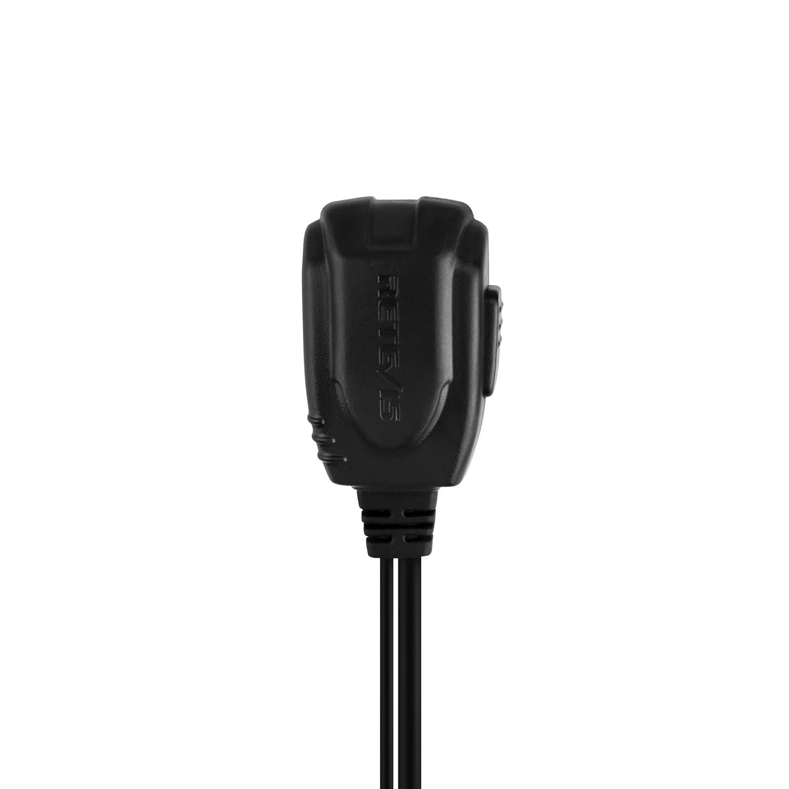 EEK015 Coiled Top Cable D-Shape Earpiece Inline PTT Mic