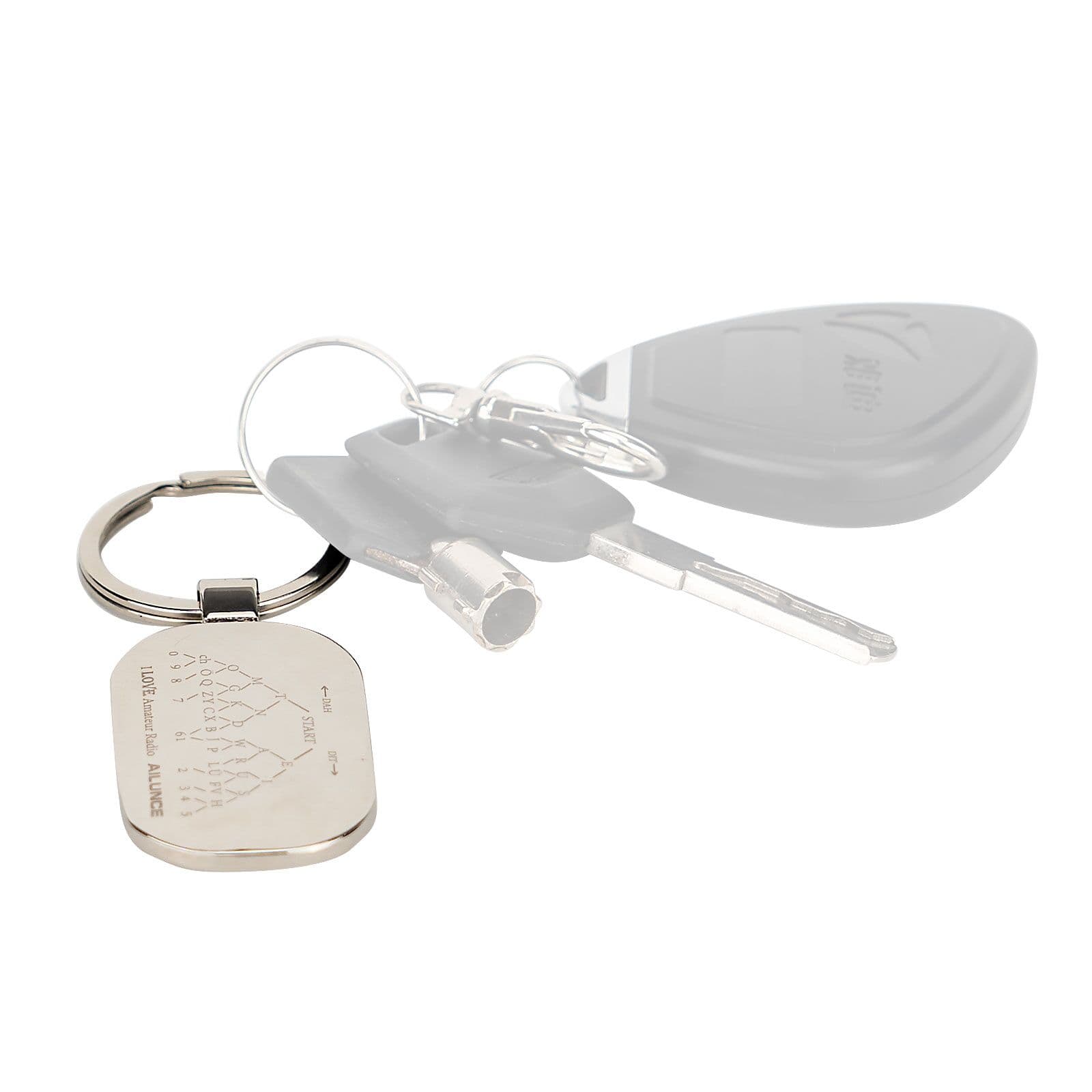 Ham Radio Morse Code Key Chain 2-Sided Keychain