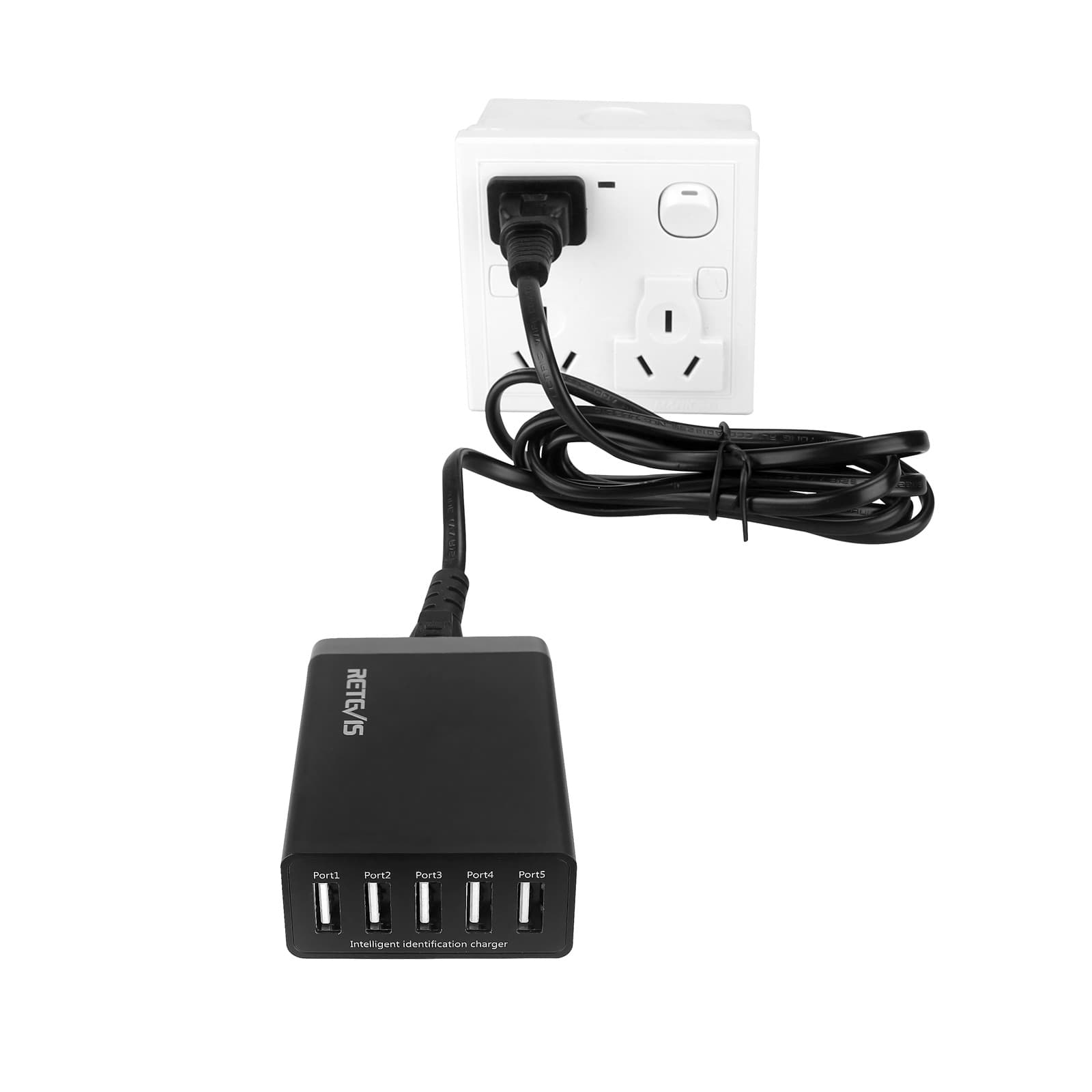 RTC501 Universal 5-Port USB Smart AC Charger