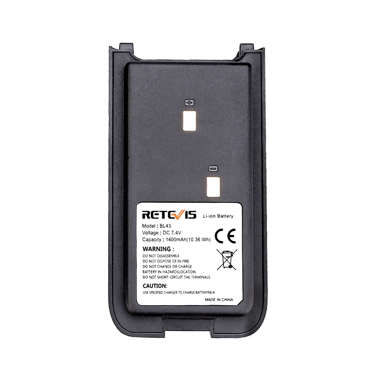 1400mAh Original Li-ion Battery for Retevis RT43 RT76 RT76P