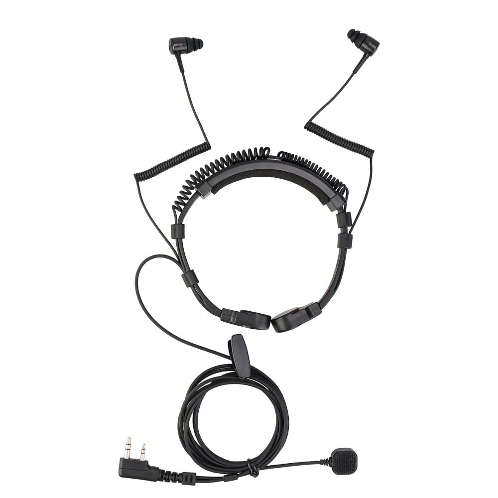 ETK007 Cycling Headset w/ Adjustable Throat mic Finger PTT