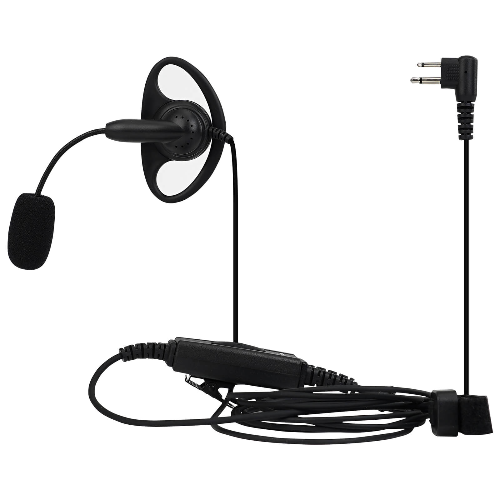 two way radio boom mic earpiece