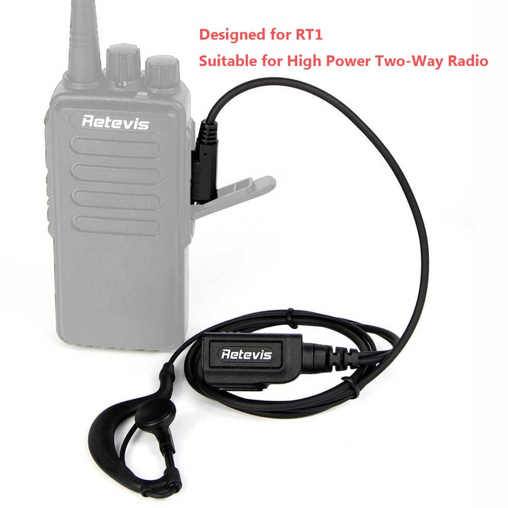 Original Earpiece PTT Mic for Retevis RT1 High Power Radio