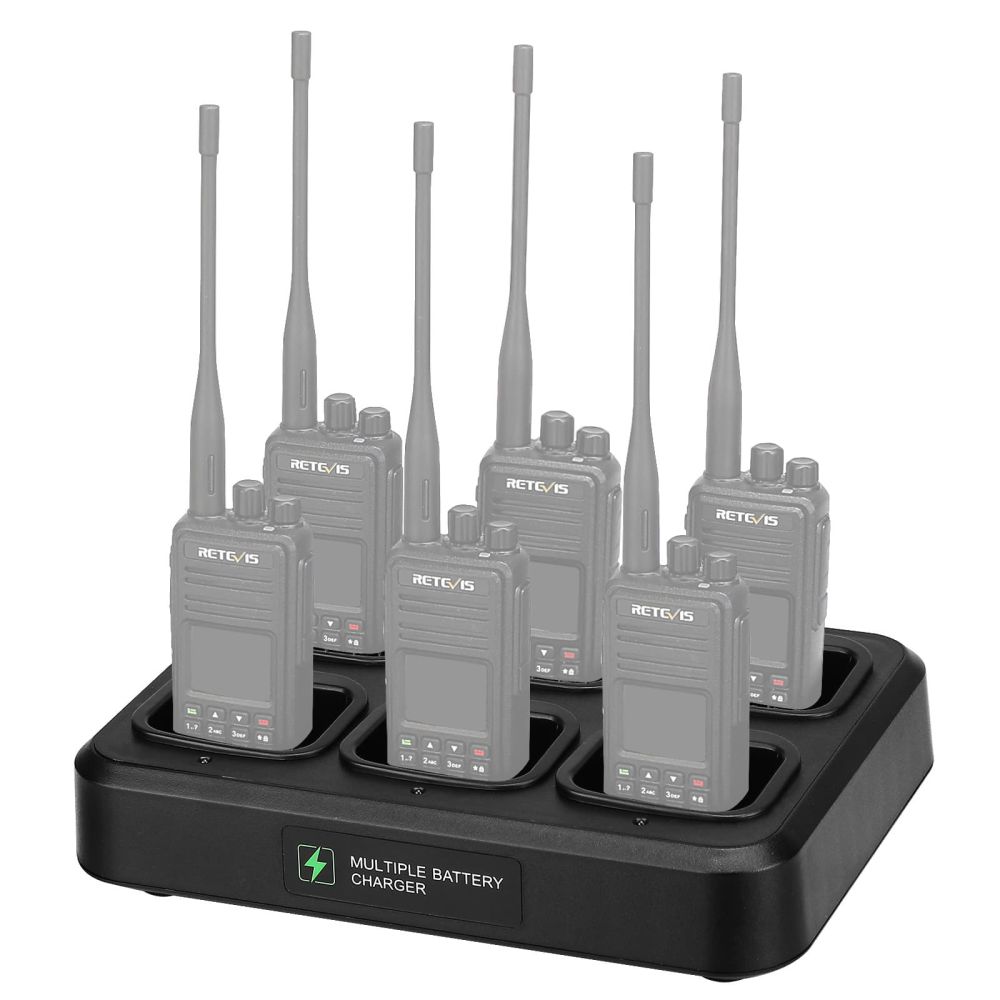 6-Way Multi-Unit Gang Charger Dock Station for Retevis RT3S