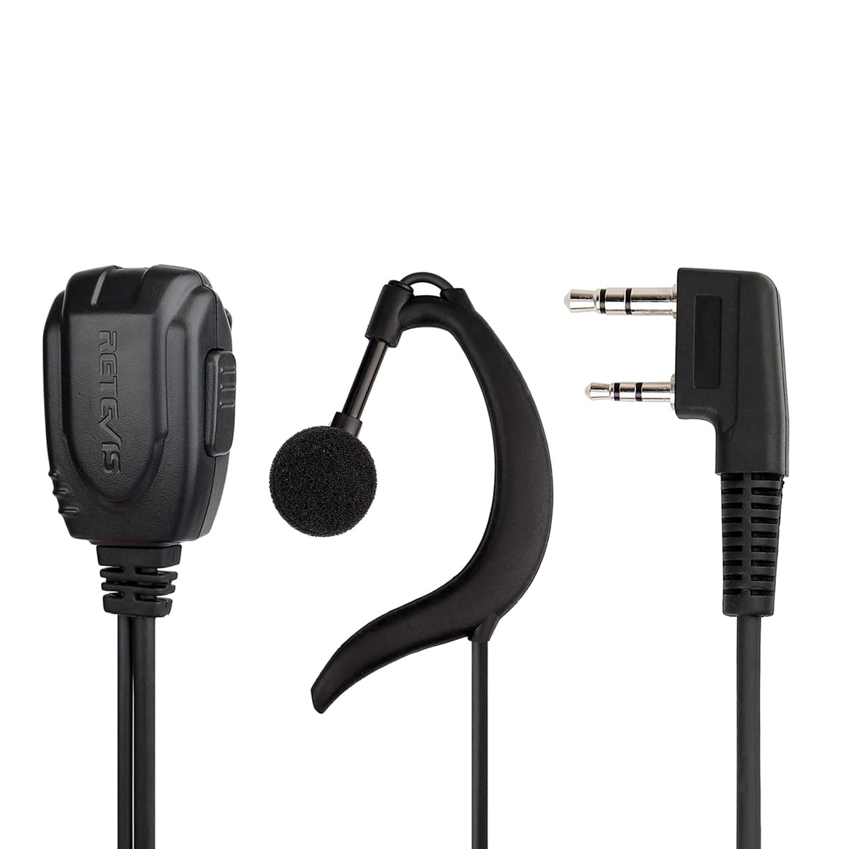 Original G-Shape Coiled Earpiece PTT Mic for Retevis RT23