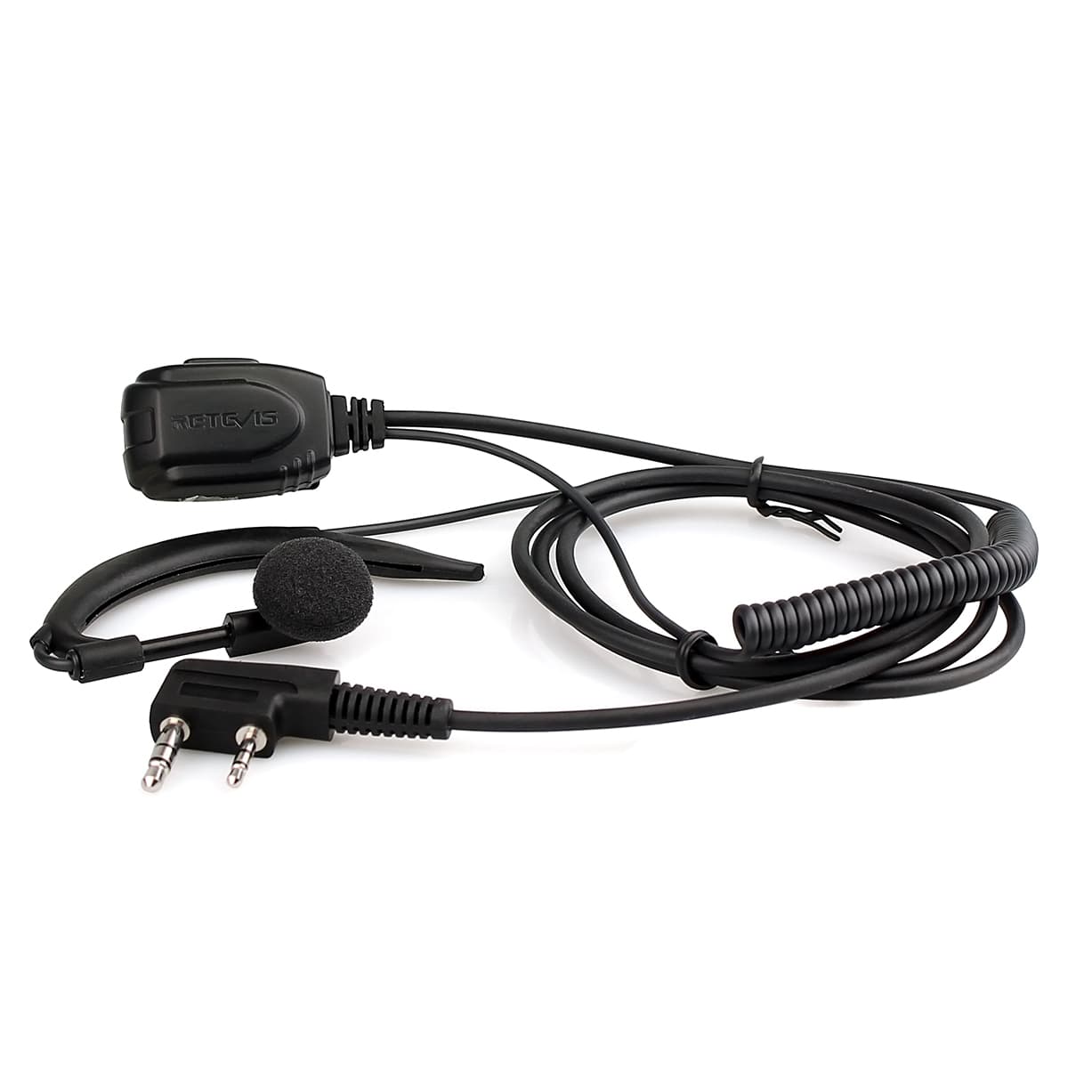 Original G-Shape Coiled Earpiece PTT Mic for Retevis RT23