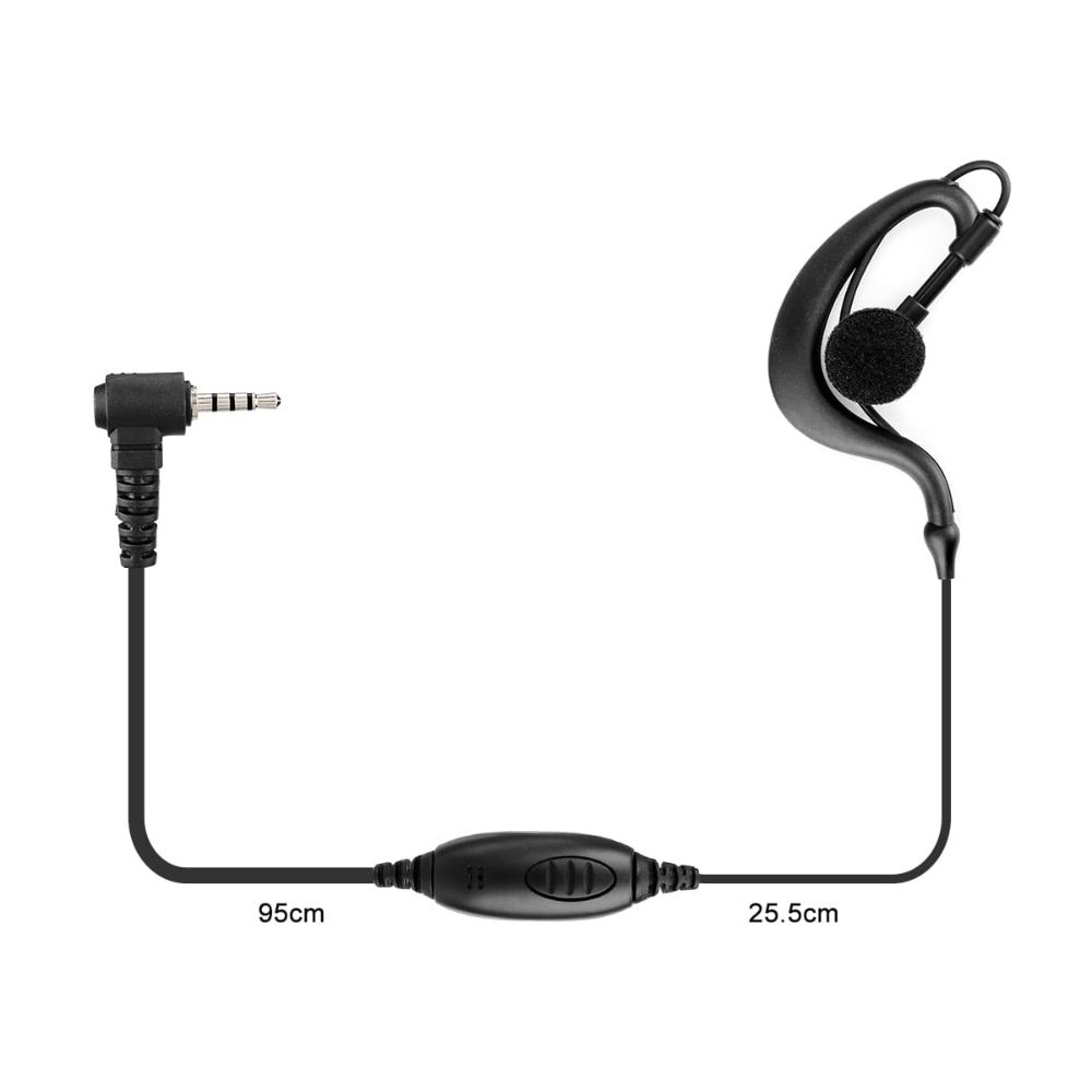 Original G-Shape Earpiece 1-Wire PTT Mic for RETEVIS RT20