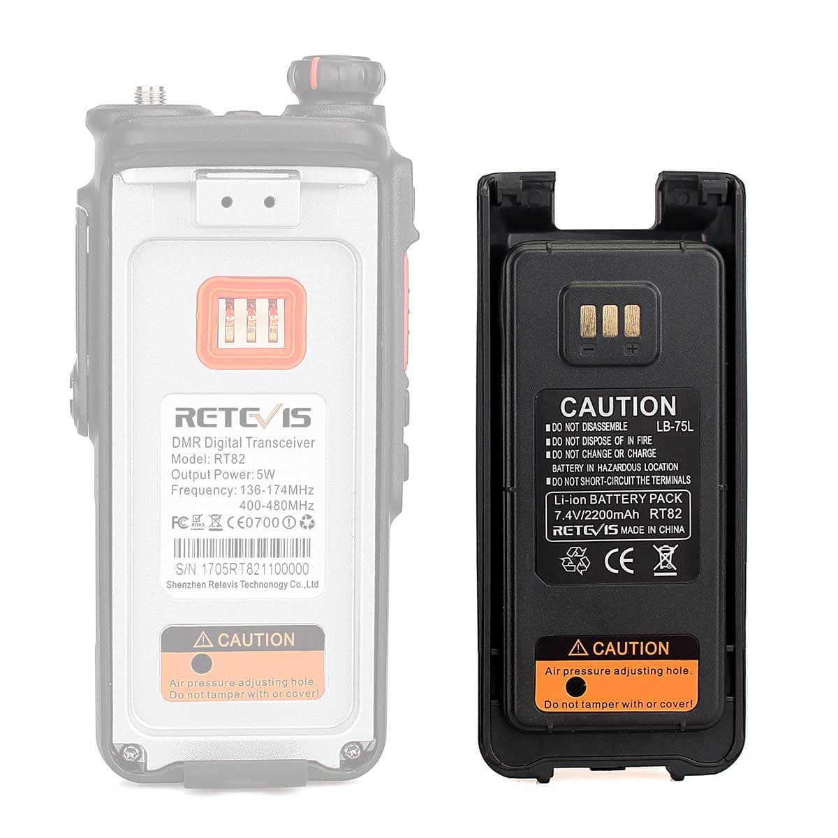 2200mAh Original Rechargeable Li-ion Battery for Retevis RT82