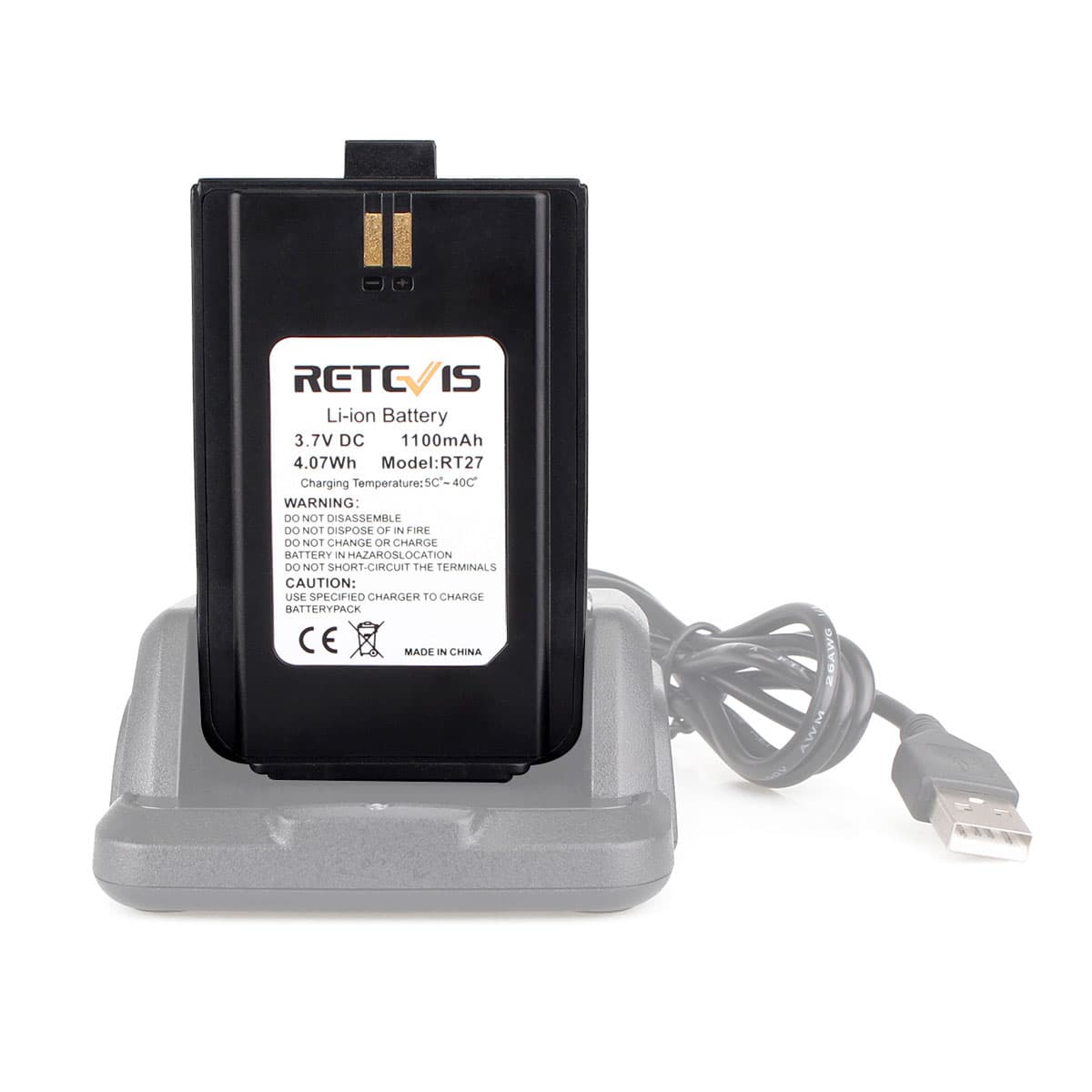 Original Rechargeable Li-ion Battery for Retevis RT27 RT27V