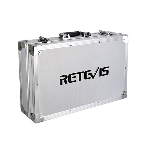 Retevis Silver Robust aluminum alloy carrying case