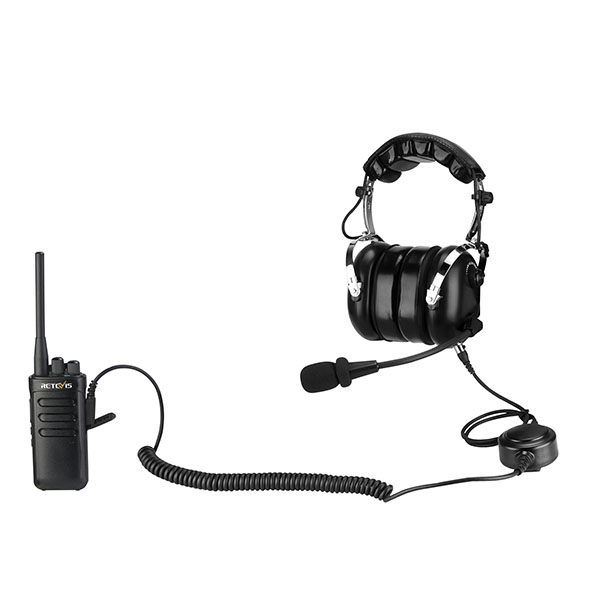 Noise reduction headset and two-way radio
