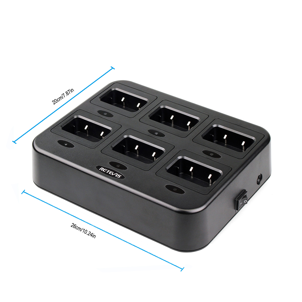 Retevis RTC21 Six-Bank Multi-Unit Battery Charger for RT21 RT24