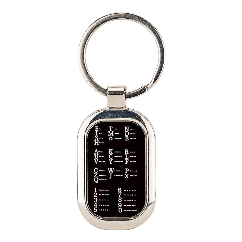 Ham Radio Morse Code Key Chain 2-Sided Keychain